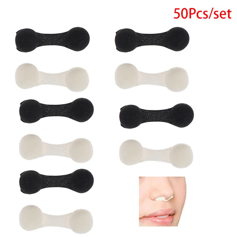 50Pcs Nose Filter Plug Filters Nasal Plugs Spray Disposable Sponge anti Invisible Breathable Air Swimming Replacement